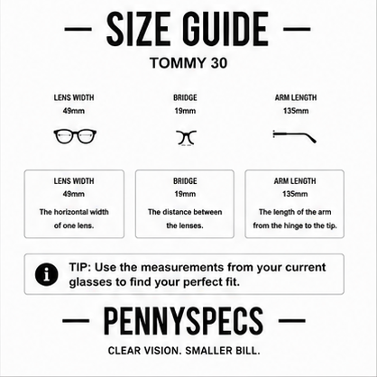 Tommy 30 Gunmetal Round Prescription Glasses - image 9