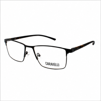 Caravelli 215 Matt Black Rectangle Prescription Glasses - image 1