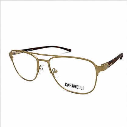 Caravelli 228 Matt Gold Round Prescription Glasses - image 1