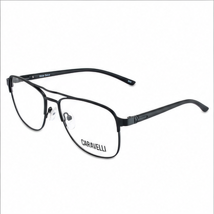 Caravelli 228 Matt Black Round Prescription Glasses - image 1