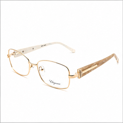 Elegance 2044 Gold Rectangle Glasses - image 1
