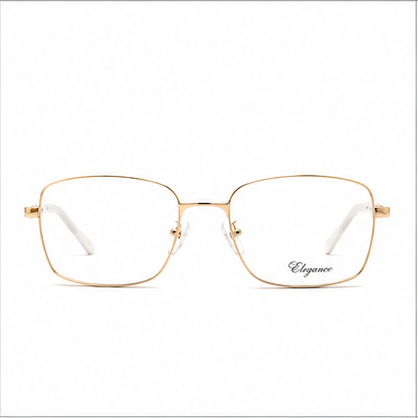 Elegance 2044 Gold Rectangle Glasses - image 2