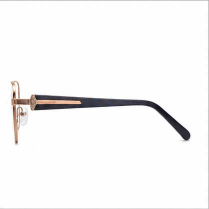 Elegance 2044 Brown Rectangle Glasses - image 3