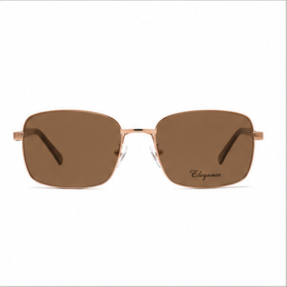 Elegance 2044 Brown Rectangle Glasses - image 6