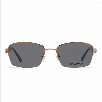 Elegance 2045 Gold Khaki Rectangle Glasses - image 4
