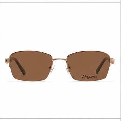 Elegance 2045 Gold Khaki Rectangle Glasses - image 6