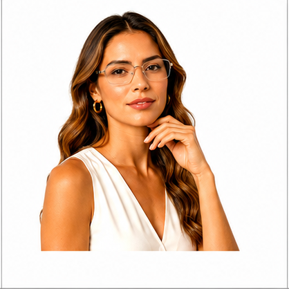 Elegance 2045 Gold Khaki Rectangle Glasses - image 8