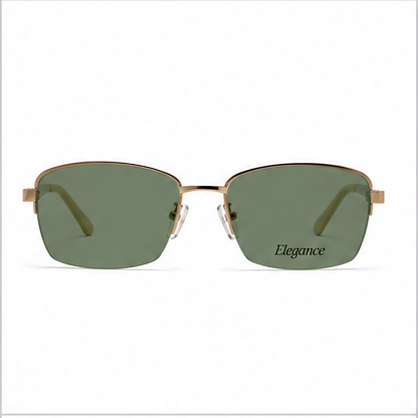 Elegance 2045 Gold Beige Rectangle Glasses - image 5