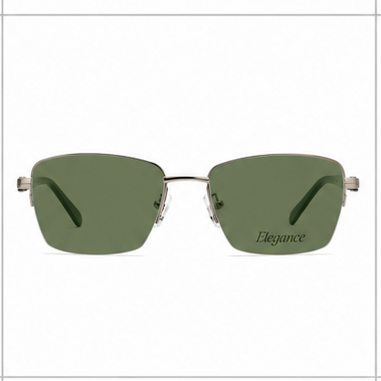 Elegance 2047 Silver Black Rectangle Glasses - image 5