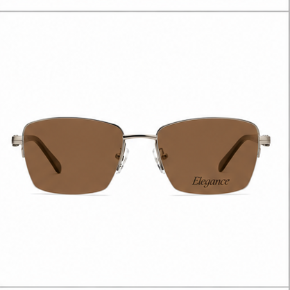 Elegance 2047 Silver Black Rectangle Glasses - image 6