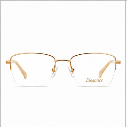 Elegance 2047 Gold Pearl Rectangle Glasses - image 2