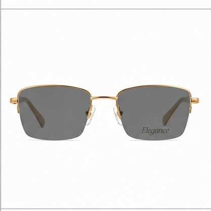 Elegance 2047 Gold Pearl Rectangle Glasses - image 4