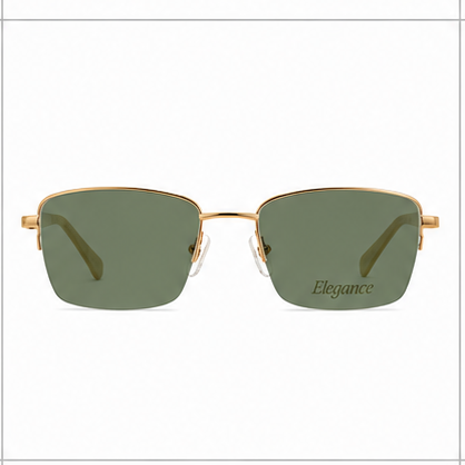 Elegance 2047 Gold Pearl Rectangle Glasses - image 5