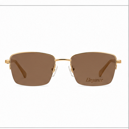 Elegance 2047 Gold Pearl Rectangle Glasses - image 6