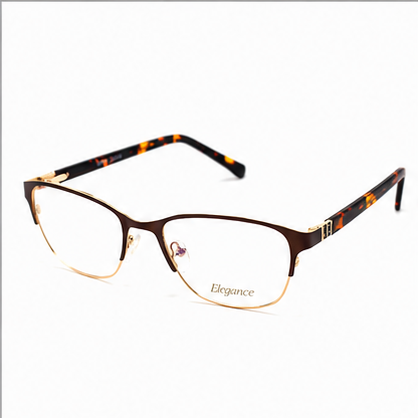 Elegance 2050 Brown Round Glasses - image 1