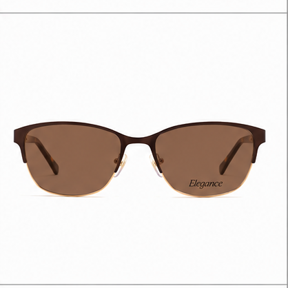 Elegance 2050 Brown Round Glasses - image 6