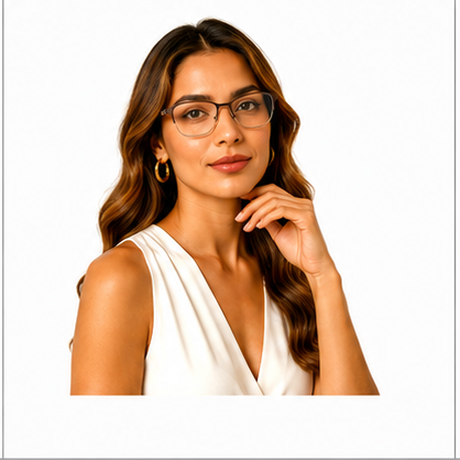 Elegance 2050 Brown Round Glasses - image 8
