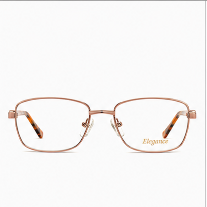 Elegance 2054 Gold Rectangle Glasses - image 2