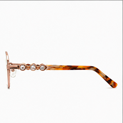 Elegance 2054 Gold Rectangle Glasses - image 3