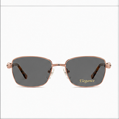 Elegance 2054 Gold Rectangle Glasses - image 4