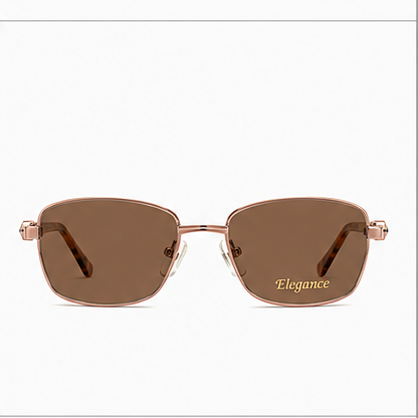 Elegance 2054 Gold Rectangle Glasses - image 6