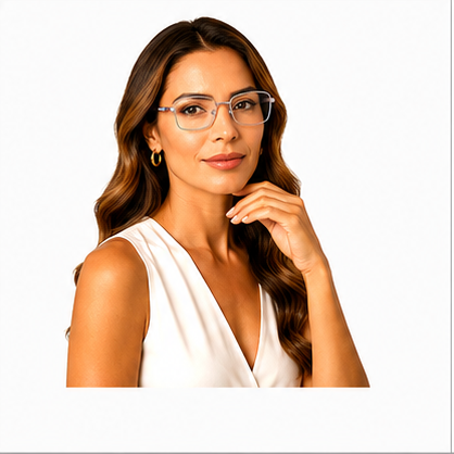 Elegance 2054 Lilac Rectangle Glasses - image 8
