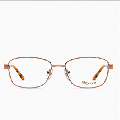 Elegance 2055 Gold Rectangle Glasses - image 2