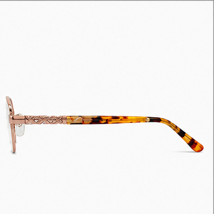 Elegance 2055 Gold Rectangle Glasses - image 3