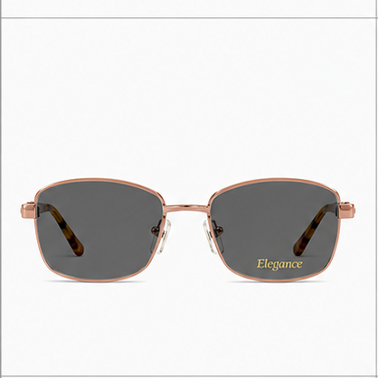 Elegance 2055 Gold Rectangle Glasses - image 4
