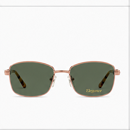 Elegance 2055 Gold Rectangle Glasses - image 5