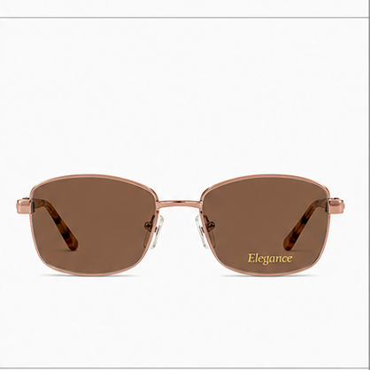 Elegance 2055 Gold Rectangle Glasses - image 6