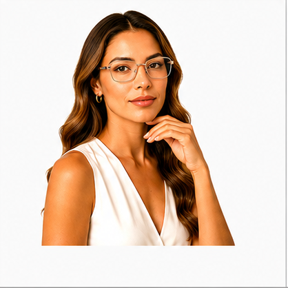 Elegance 2055 Gold Rectangle Glasses - image 8