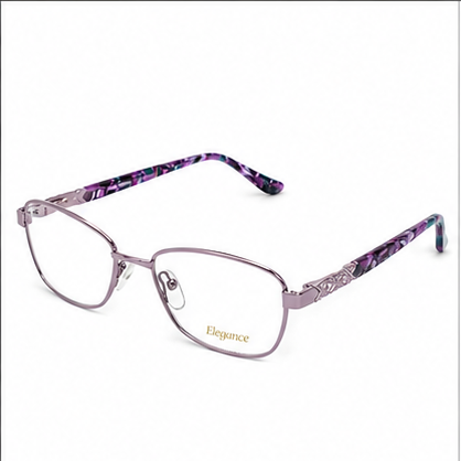 Elegance 2055 Lilac Rectangle Glasses - image 1