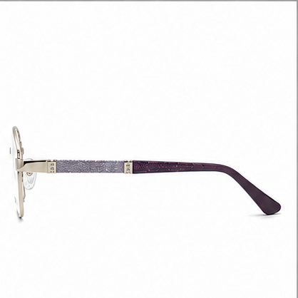 Elegance 2062 Gold Pearl Rectangle Glasses - image 3