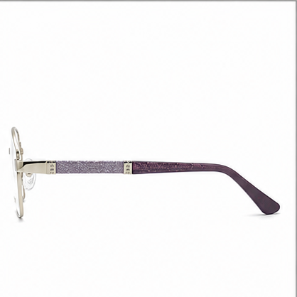 Elegance 2062 Gold Purple Rectangle Glasses - image 3
