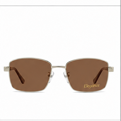 Elegance 2062 Gold Purple Rectangle Glasses - image 6