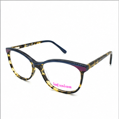 Infusion Ciderfire Black Purple Round Prescription Glasses - image 1