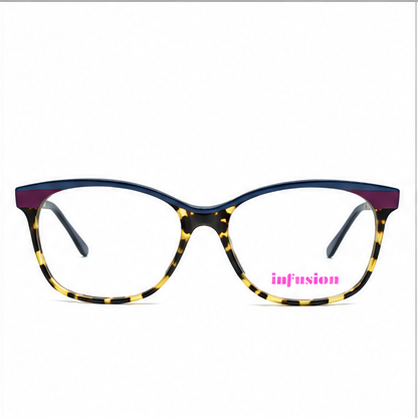 Infusion Ciderfire Black Purple Round Prescription Glasses - image 2