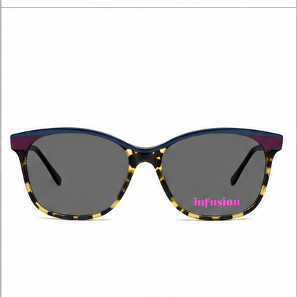 Infusion Ciderfire Black Purple Round Prescription Glasses - image 4