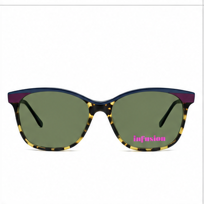 Infusion Ciderfire Black Purple Round Prescription Glasses - image 5