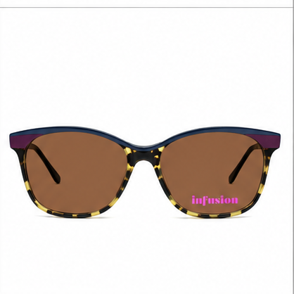 Infusion Ciderfire Black Purple Round Prescription Glasses - image 6