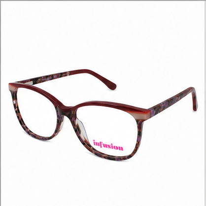 Infusion Ciderfire Burgundy Mix Round Prescription Glasses - image 1