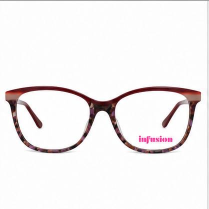 Infusion Ciderfire Burgundy Mix Round Prescription Glasses - image 2