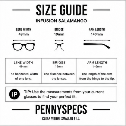 Infusion Salamango Navy Red Round Prescription Glasses - image 9
