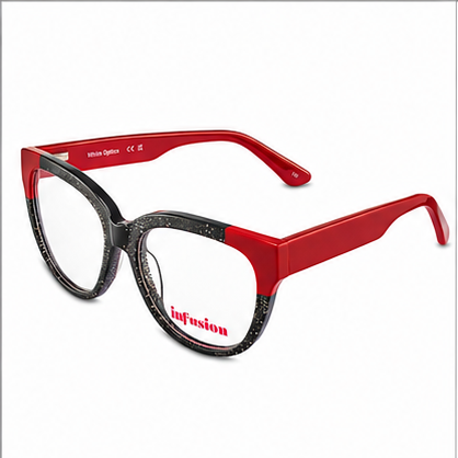Infusion Salamango Black Red Round Prescription Glasses - image 1
