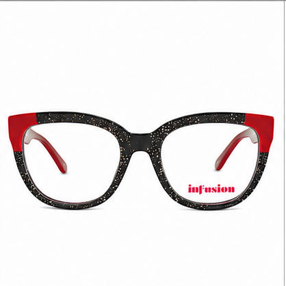 Infusion Salamango Black Red Round Prescription Glasses - image 2