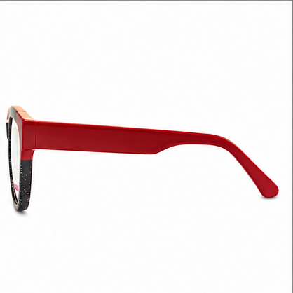 Infusion Salamango Black Red Round Prescription Glasses - image 3