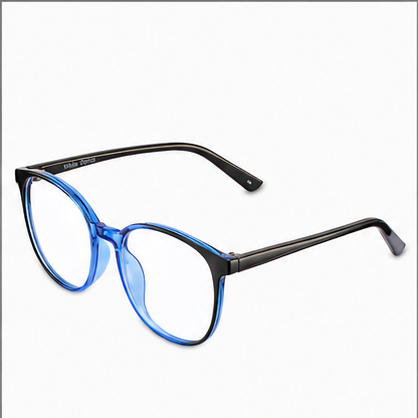 Knightsbridge Blue Black Round Prescription Glasses - image 1