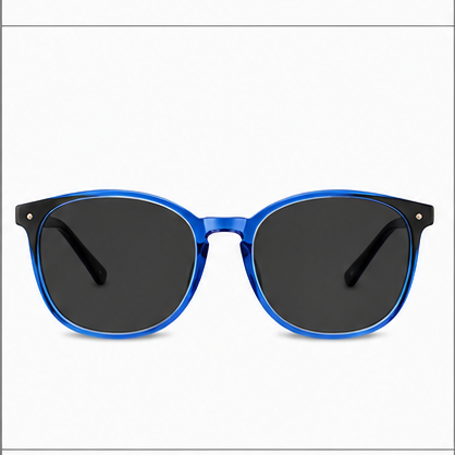 Knightsbridge Blue Black Round Prescription Glasses - image 4
