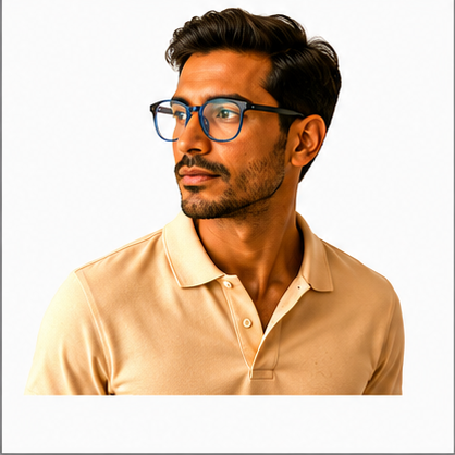 Knightsbridge Blue Black Round Prescription Glasses - image 7